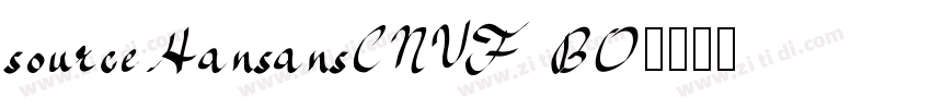 sourceHansansCNVF BO字体转换